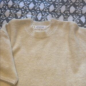 Free People Soft yellow Crew Neck Sweater